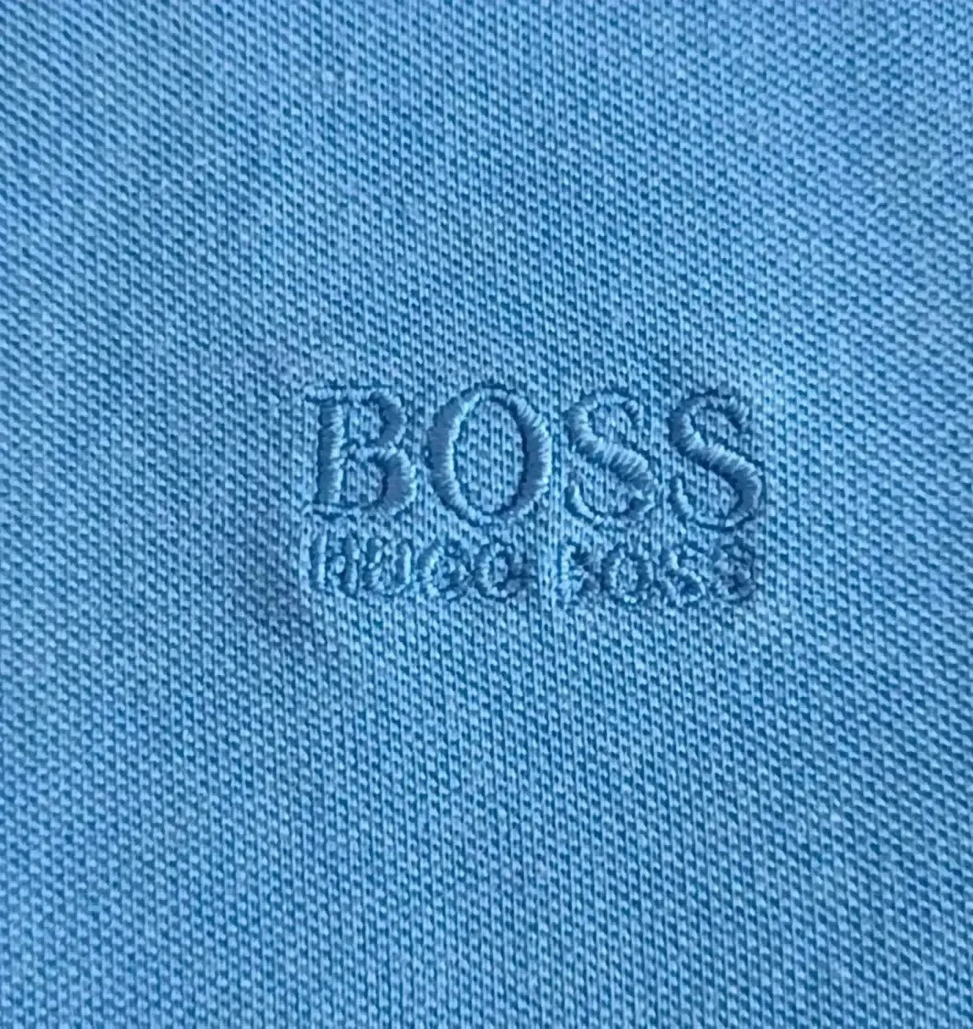 Hugo Boss blue Polo with embroidered Logo Size S – photo 5